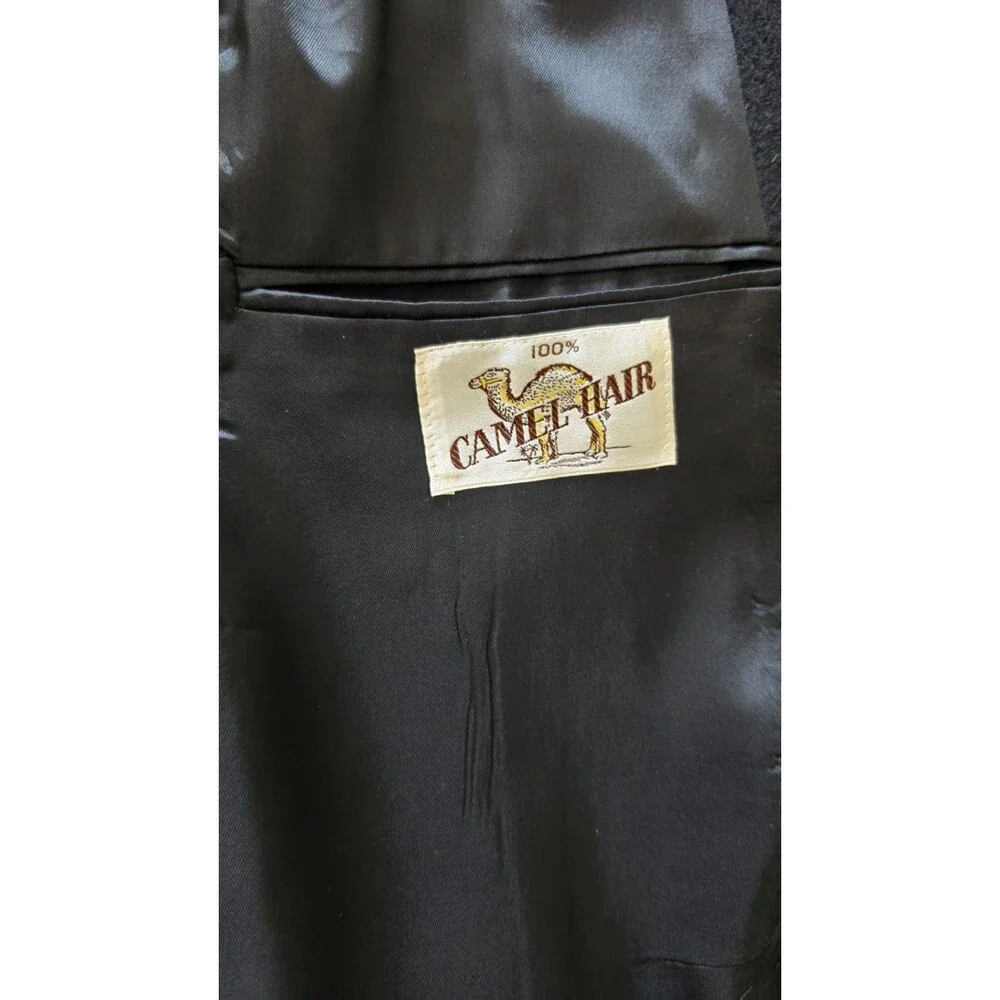 VTG Hunt Valley Black 100% Camel Hair Blazer Suit Jacket Men’s Size 46R USA Made